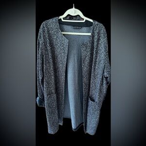 Plus size Marina Rinaldi leather trimmed suit